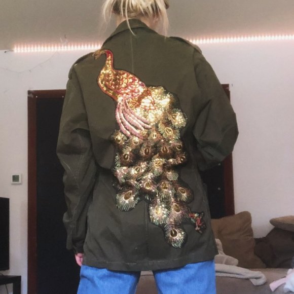 vintage reworked army jacket - Picture 1 of 2